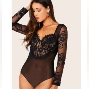 Black Sheer bodysuit